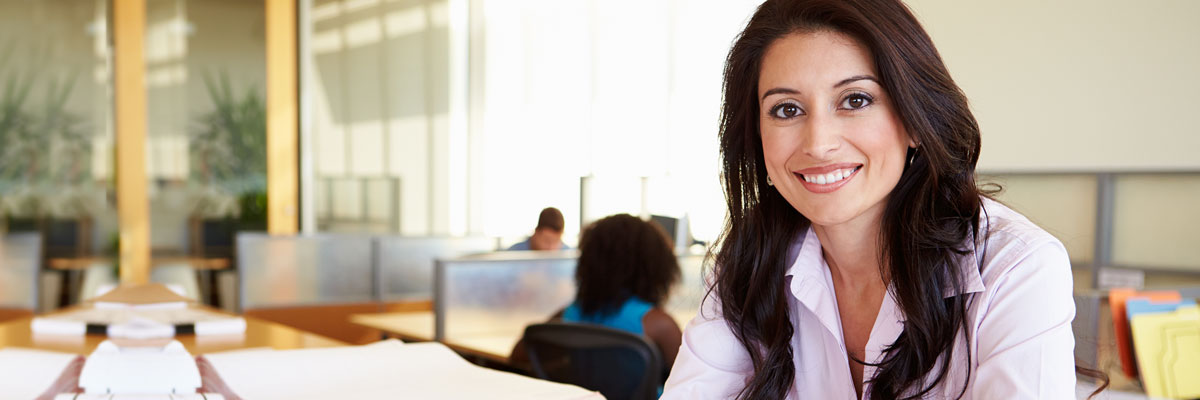 Woman working on computer