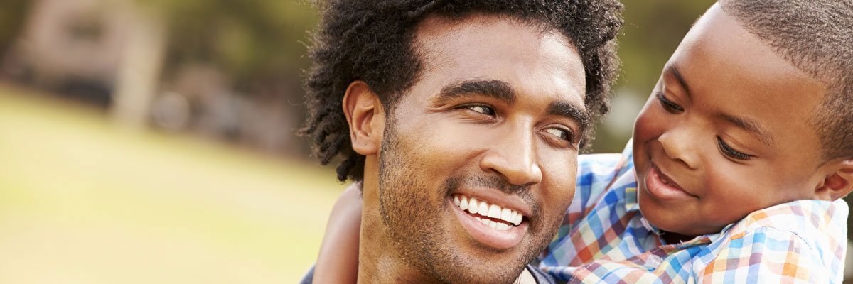 Gabe and son smiling