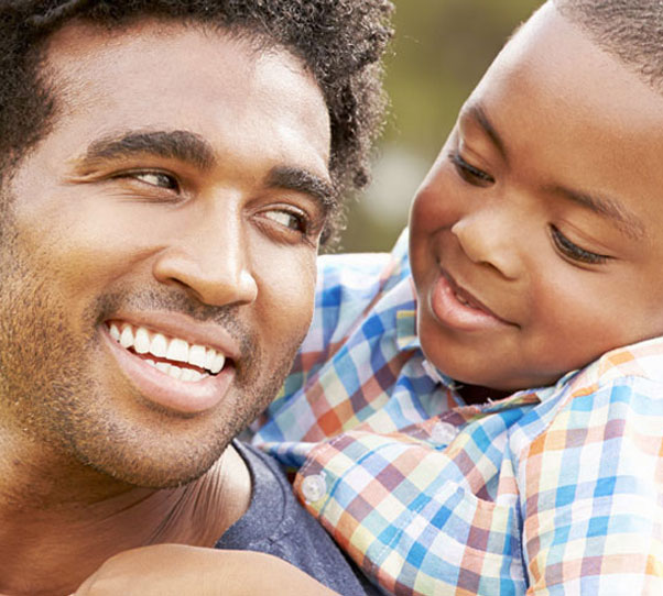 Gabe and son smiling